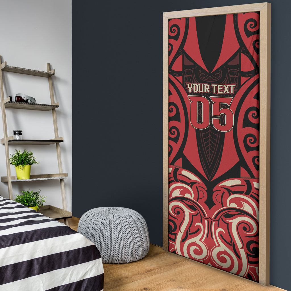 Custom Aotearoa Ngai Te Rangi Door Cover New Zealand Traditional Maori Pattern DT05 - Polynesian Pride