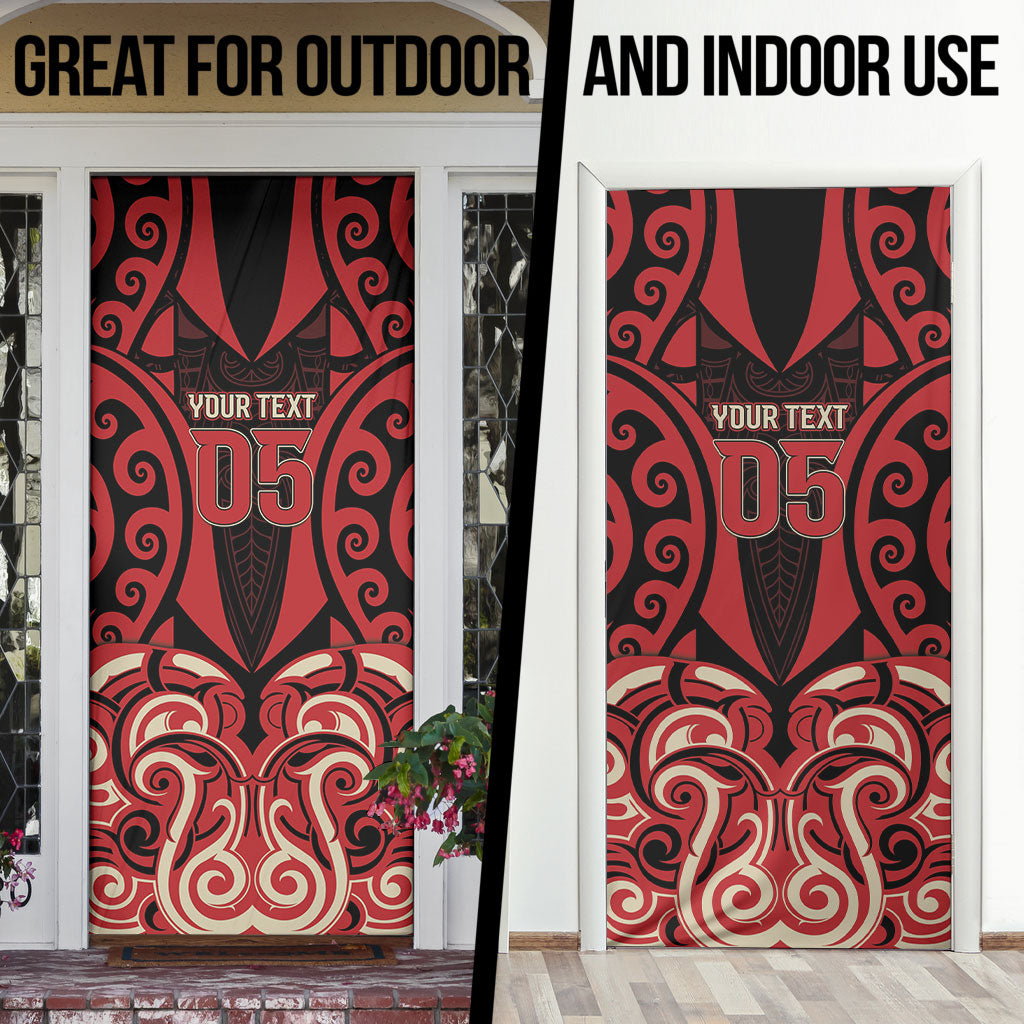 Custom Aotearoa Ngai Te Rangi Door Cover New Zealand Traditional Maori Pattern DT05 - Polynesian Pride
