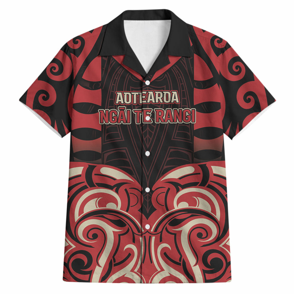 Custom Aotearoa Ngai Te Rangi Hawaiian Shirt New Zealand Traditional Maori Pattern DT05 Red - Polynesian Pride