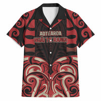 Custom Aotearoa Ngai Te Rangi Hawaiian Shirt New Zealand Traditional Maori Pattern DT05 Red - Polynesian Pride