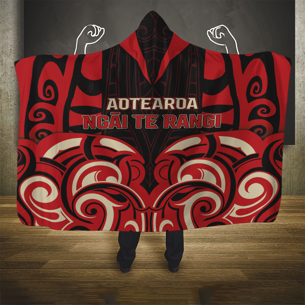 Aotearoa Ngai Te Rangi Hooded Blanket New Zealand Traditional Maori Pattern DT05 - Polynesian Pride