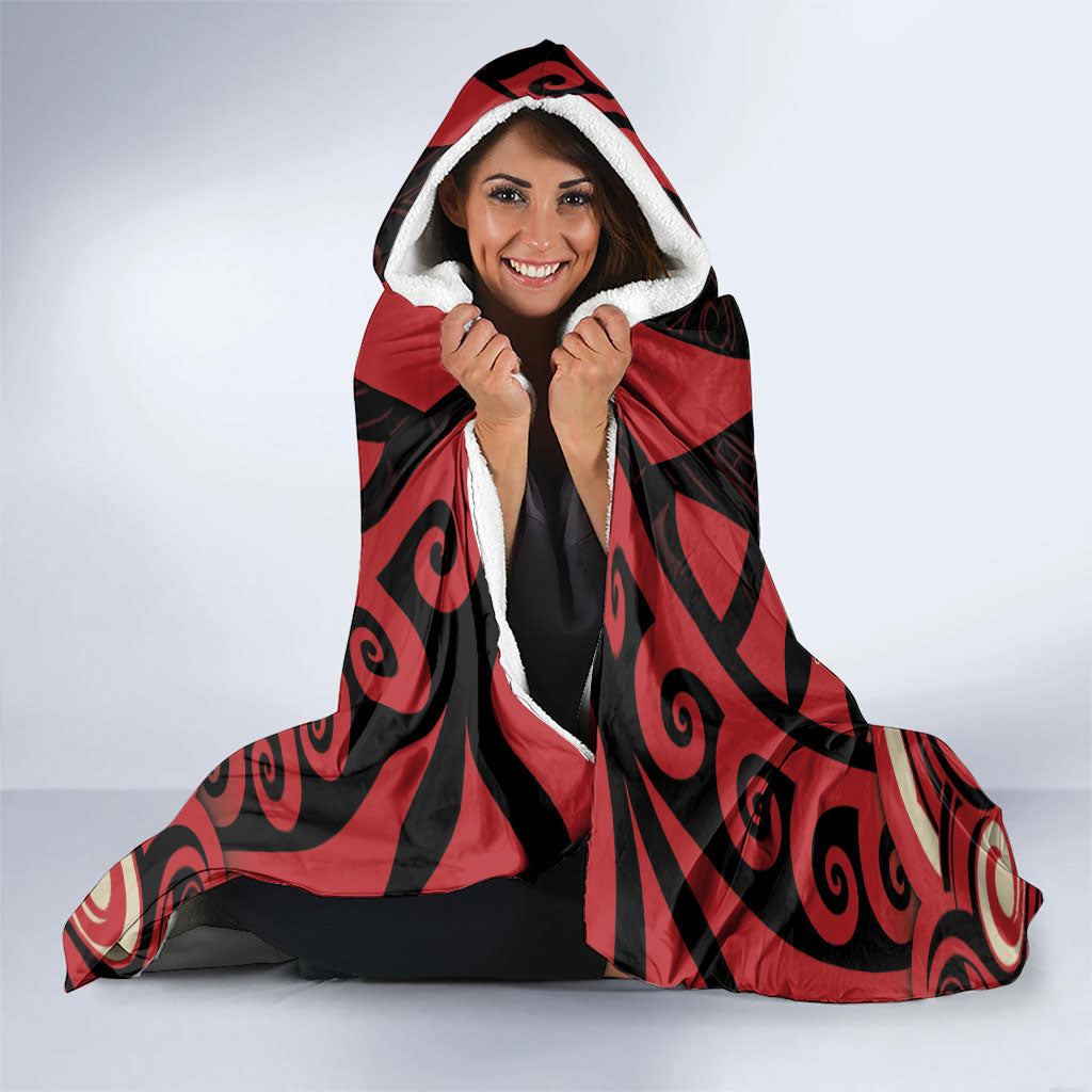 Aotearoa Ngai Te Rangi Hooded Blanket New Zealand Traditional Maori Pattern DT05 - Polynesian Pride