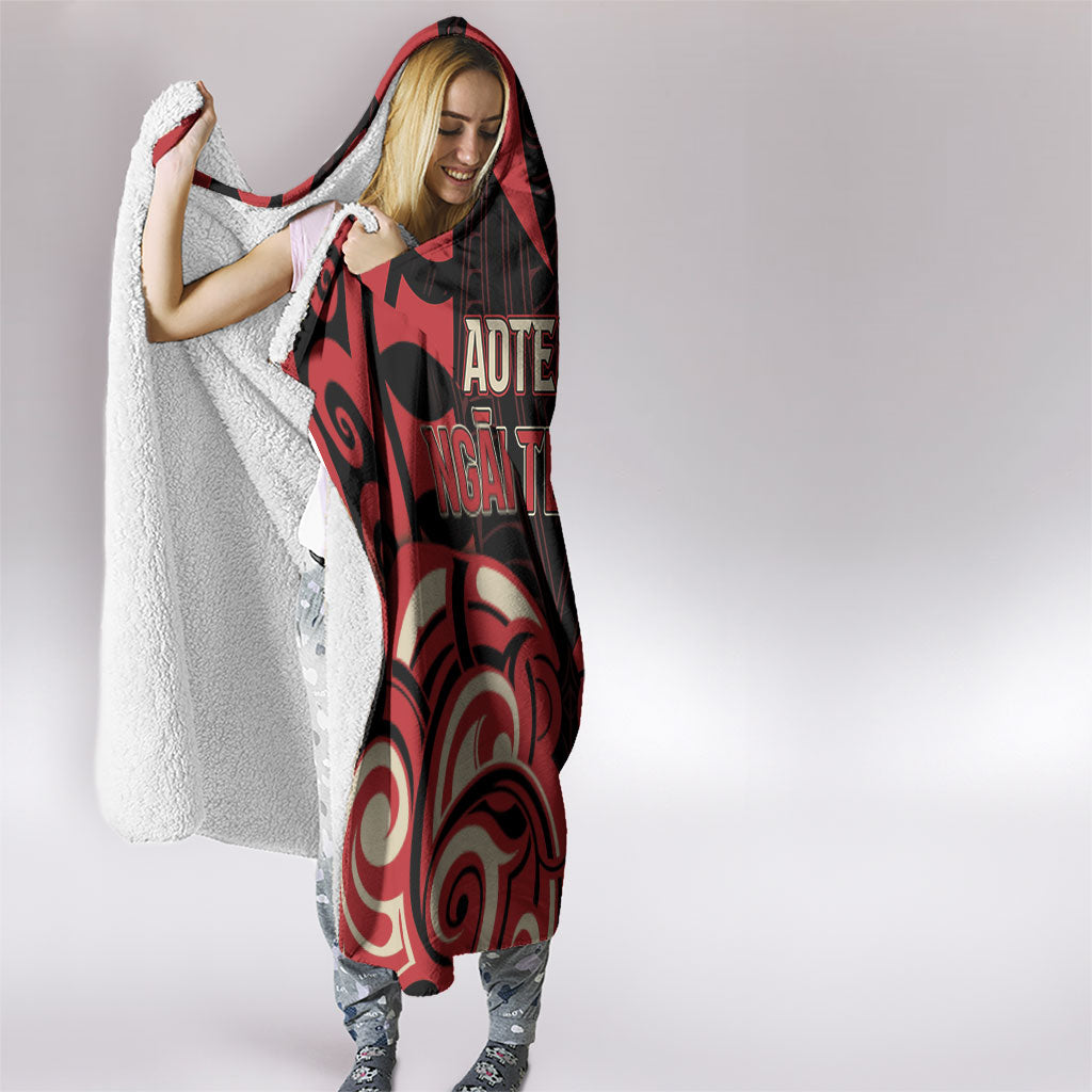 Aotearoa Ngai Te Rangi Hooded Blanket New Zealand Traditional Maori Pattern DT05 - Polynesian Pride
