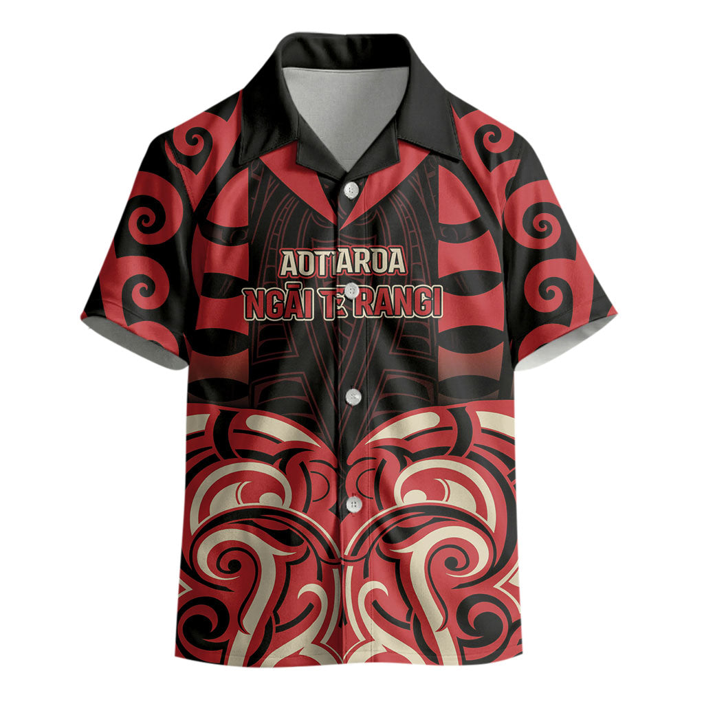 Custom Aotearoa Ngai Te Rangi Kid Hawaiian Shirt New Zealand Traditional Maori Pattern DT05 - Polynesian Pride