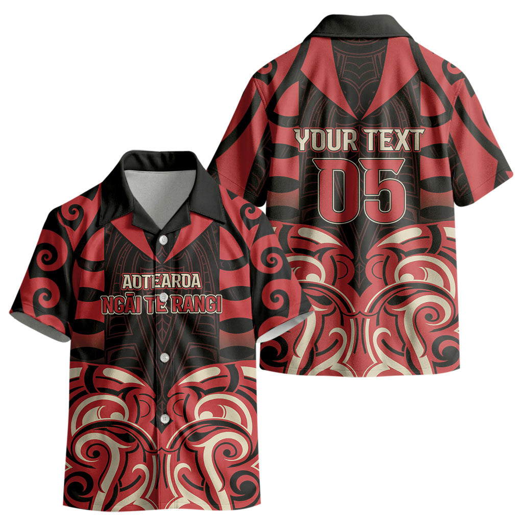 Custom Aotearoa Ngai Te Rangi Kid Hawaiian Shirt New Zealand Traditional Maori Pattern DT05 - Polynesian Pride