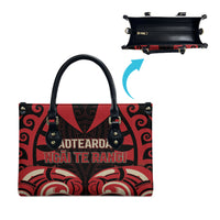 Aotearoa Ngai Te Rangi Leather Bag New Zealand Traditional Maori Pattern DT05 - Polynesian Pride
