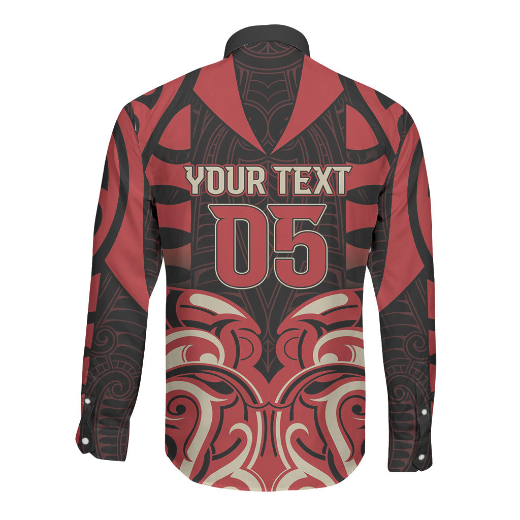Custom Aotearoa Ngai Te Rangi Long Sleeve Button Shirt New Zealand Traditional Maori Pattern DT05 - Polynesian Pride