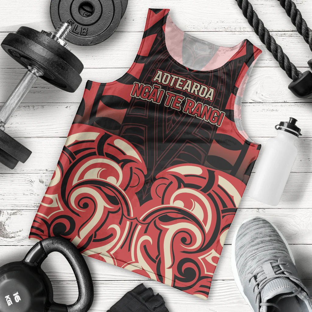 Custom Aotearoa Ngai Te Rangi Men Tank Top New Zealand Traditional Maori Pattern DT05 - Polynesian Pride
