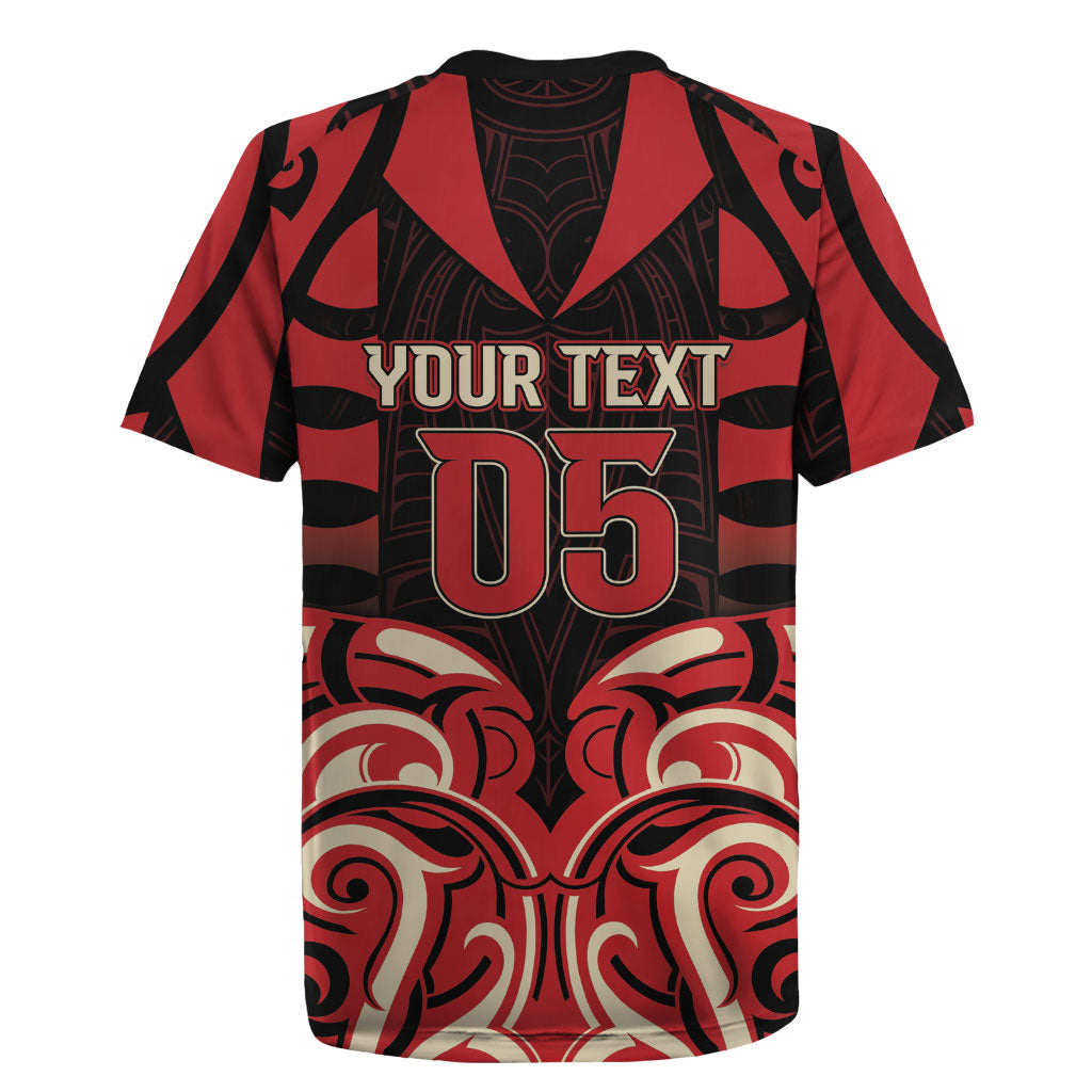 Custom Aotearoa Ngai Te Rangi Rugby Jersey New Zealand Traditional Maori Pattern DT05 - Polynesian Pride