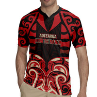 Custom Aotearoa Ngai Te Rangi Rugby Jersey New Zealand Traditional Maori Pattern DT05 - Polynesian Pride