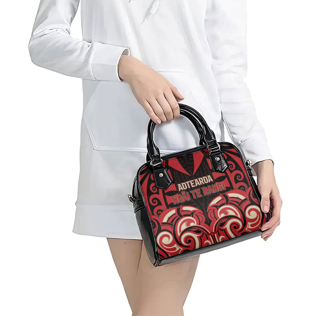 Aotearoa Ngai Te Rangi Shoulder Handbag New Zealand Traditional Maori Pattern DT05 - Polynesian Pride