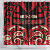 Aotearoa Ngai Te Rangi Shower Curtain New Zealand Traditional Maori Pattern DT05 - Polynesian Pride