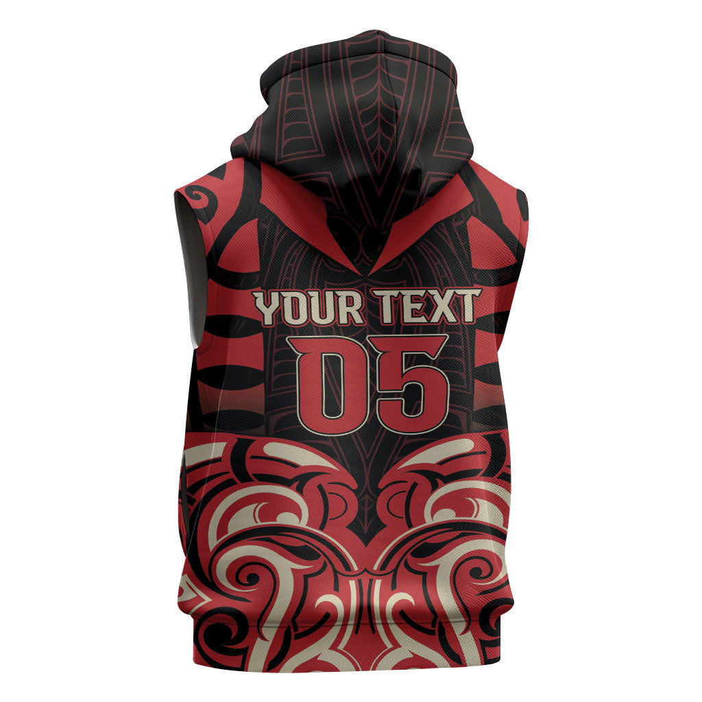 Custom Aotearoa Ngai Te Rangi Sleeveless Hoodie New Zealand Traditional Maori Pattern DT05 - Polynesian Pride