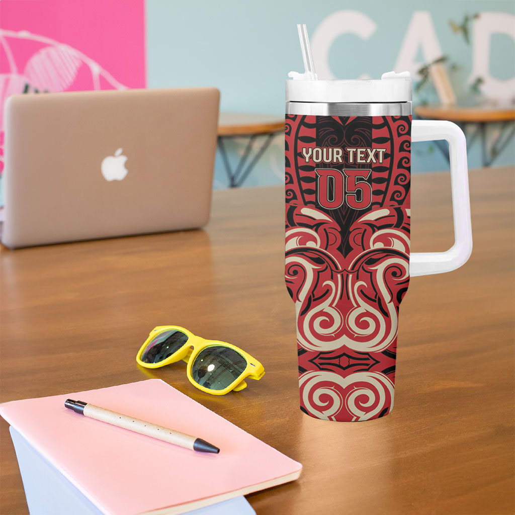 Custom Aotearoa Ngai Te Rangi Tumbler With Handle New Zealand Traditional Maori Pattern DT05 - Polynesian Pride