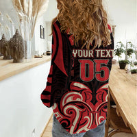 Custom Aotearoa Ngai Te Rangi Women Casual Shirt New Zealand Traditional Maori Pattern DT05 - Polynesian Pride