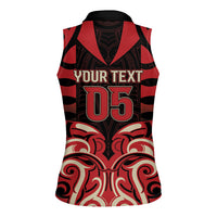 Custom Aotearoa Ngai Te Rangi Women Sleeveless Polo Shirt New Zealand Traditional Maori Pattern DT05 - Polynesian Pride