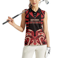 Custom Aotearoa Ngai Te Rangi Women Sleeveless Polo Shirt New Zealand Traditional Maori Pattern DT05 - Polynesian Pride