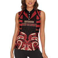Custom Aotearoa Ngai Te Rangi Women Sleeveless Polo Shirt New Zealand Traditional Maori Pattern DT05 - Polynesian Pride