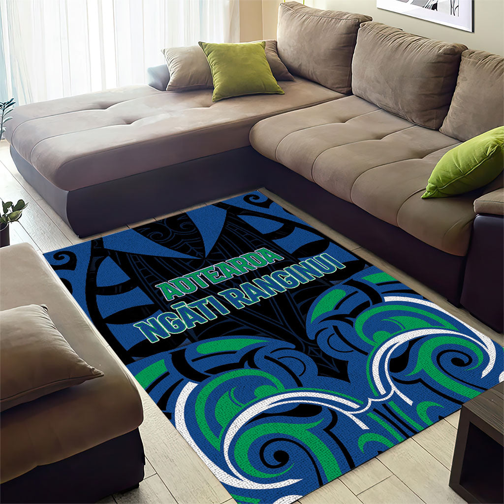Aotearoa Ngati Ranginui Area Rug New Zealand Traditional Maori Pattern DT05 - Polynesian Pride