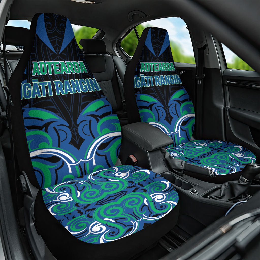 Aotearoa Ngati Ranginui Car Seat Cover New Zealand Traditional Maori Pattern DT05 One Size Navy - Polynesian Pride