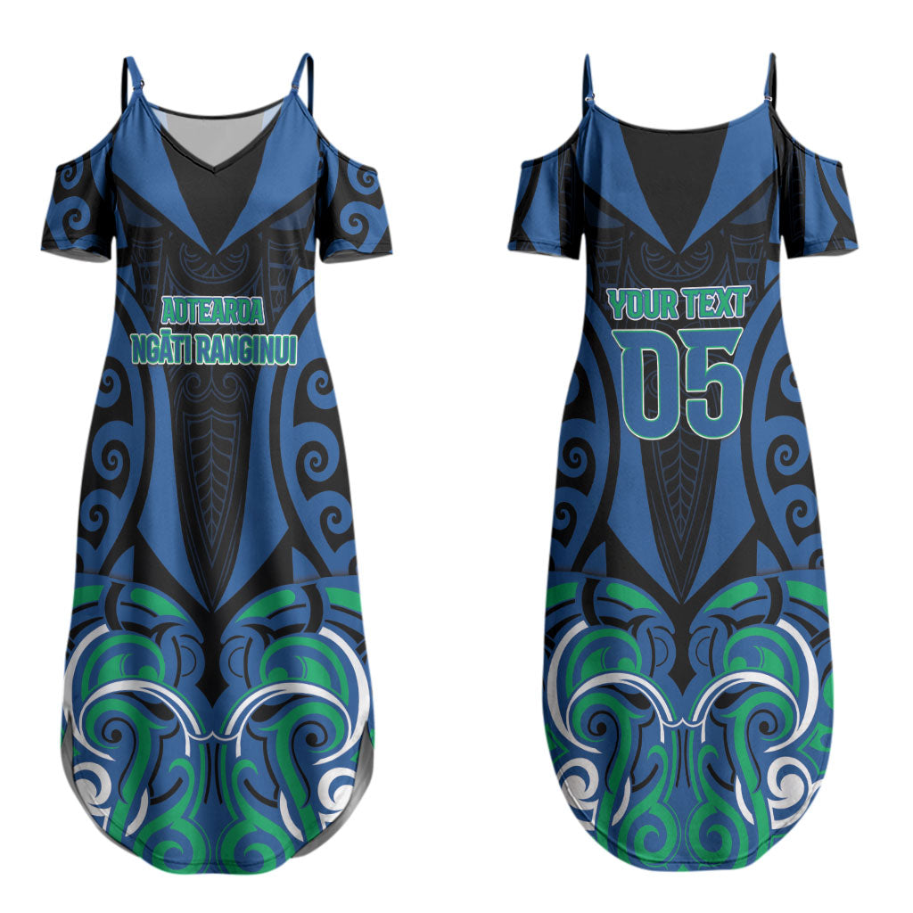 Custom Aotearoa Ngati Ranginui Couples Matching Summer Maxi Dress and Hawaiian Shirt New Zealand Traditional Maori Pattern DT05 - Polynesian Pride
