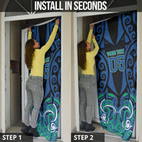 Custom Aotearoa Ngati Ranginui Door Cover New Zealand Traditional Maori Pattern DT05 - Polynesian Pride