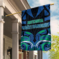 Aotearoa Ngati Ranginui Garden Flag New Zealand Traditional Maori Pattern DT05 House Flag Navy - Polynesian Pride
