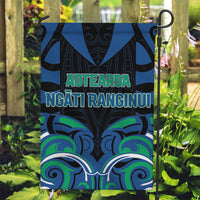Aotearoa Ngati Ranginui Garden Flag New Zealand Traditional Maori Pattern DT05 Garden Flag Navy - Polynesian Pride