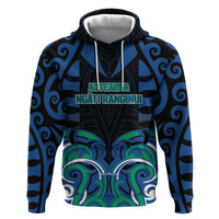 Custom Aotearoa Ngati Ranginui Hoodie New Zealand Traditional Maori Pattern DT05 Pullover Hoodie Navy - Polynesian Pride