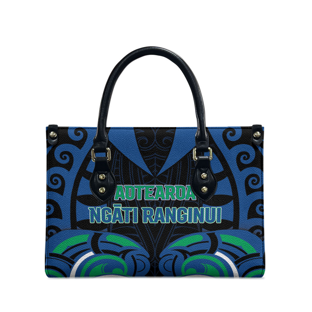 Aotearoa Ngati Ranginui Leather Bag New Zealand Traditional Maori Pattern DT05 - Polynesian Pride
