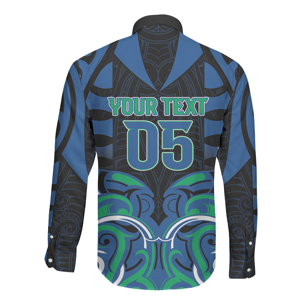 Custom Aotearoa Ngati Ranginui Long Sleeve Button Shirt New Zealand Traditional Maori Pattern DT05 - Polynesian Pride