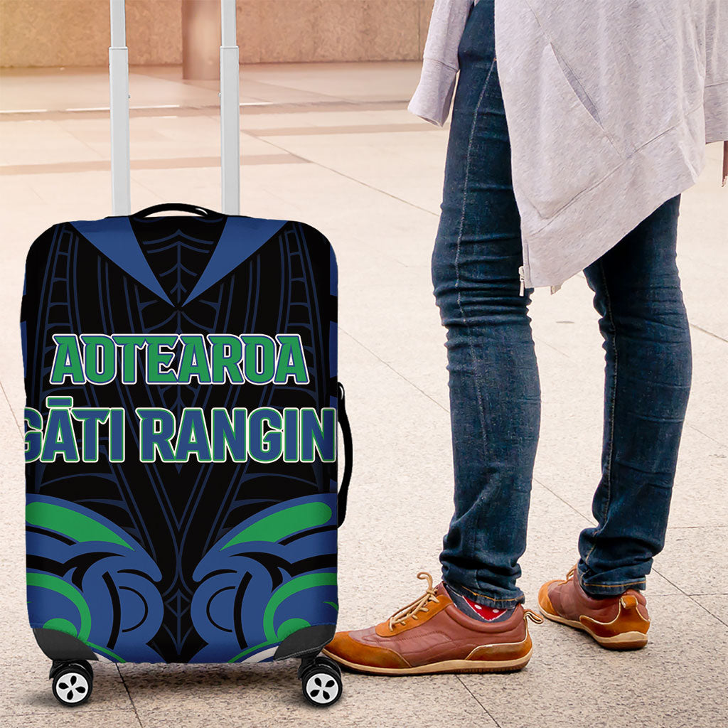 Aotearoa Ngati Ranginui Luggage Cover New Zealand Traditional Maori Pattern DT05 Navy - Polynesian Pride
