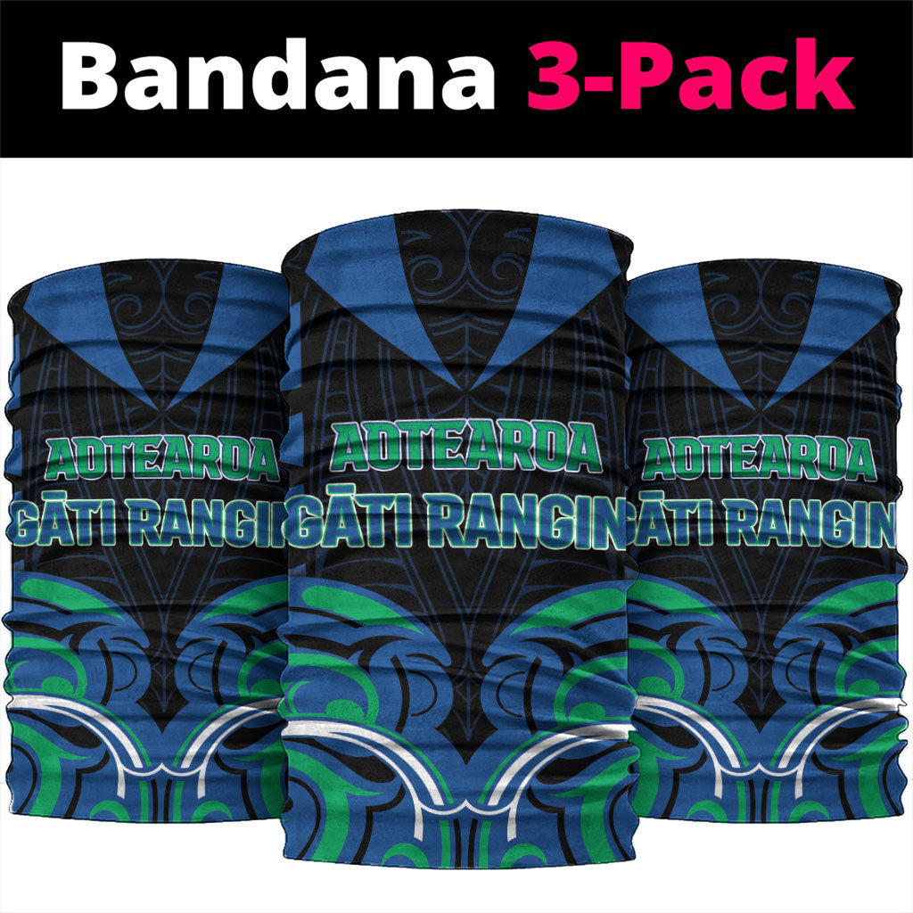 Aotearoa Ngati Ranginui Neck Gaiter New Zealand Traditional Maori Pattern DT05 package One Size: 25*50cm Navy - Polynesian Pride