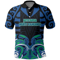 Custom Aotearoa Ngati Ranginui Polo Shirt New Zealand Traditional Maori Pattern DT05 Navy - Polynesian Pride