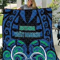 Aotearoa Ngati Ranginui Quilt New Zealand Traditional Maori Pattern DT05 Navy - Polynesian Pride
