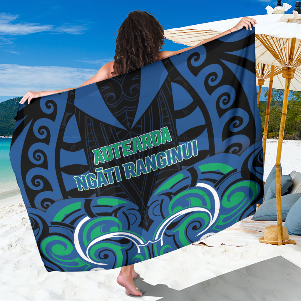 Aotearoa Ngati Ranginui Sarong New Zealand Traditional Maori Pattern DT05 One Size 44 x 66 inches Navy - Polynesian Pride