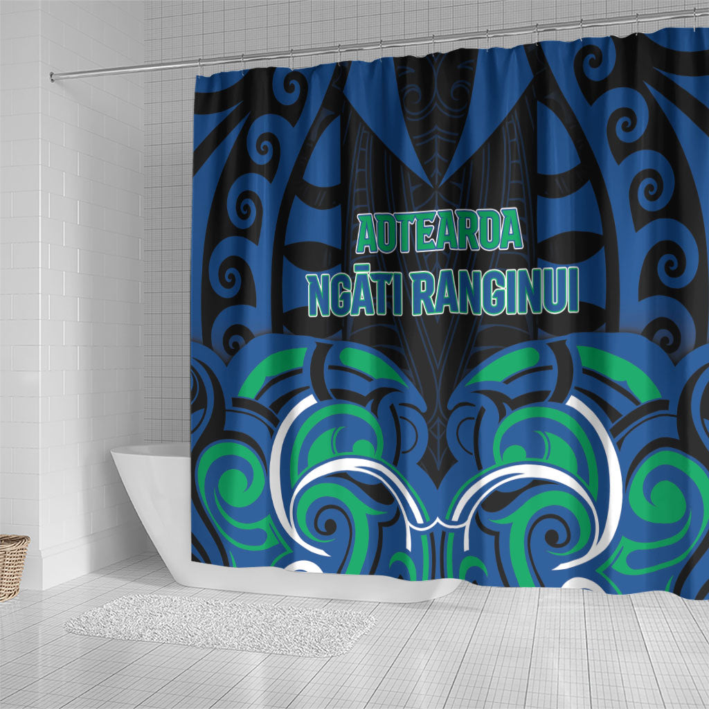 Aotearoa Ngati Ranginui Shower Curtain New Zealand Traditional Maori Pattern DT05 - Polynesian Pride