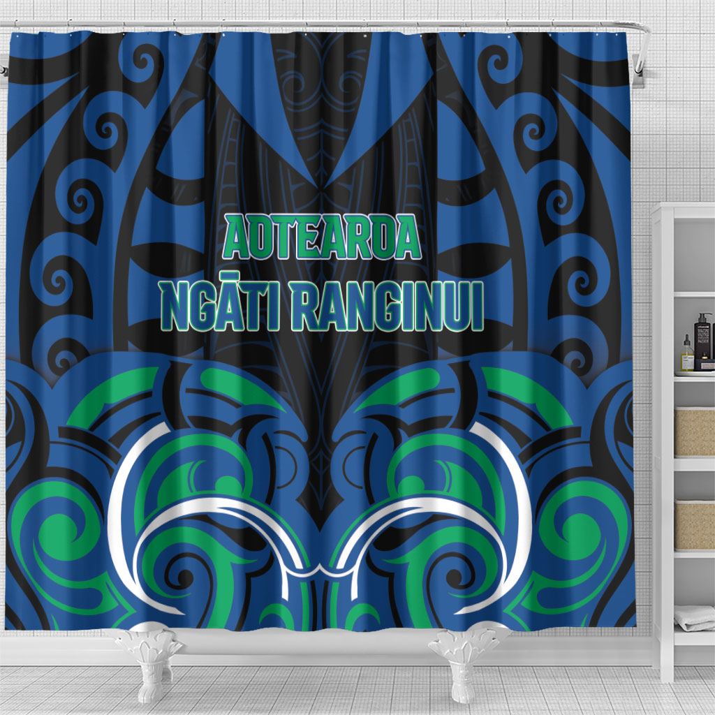Aotearoa Ngati Ranginui Shower Curtain New Zealand Traditional Maori Pattern DT05 - Polynesian Pride