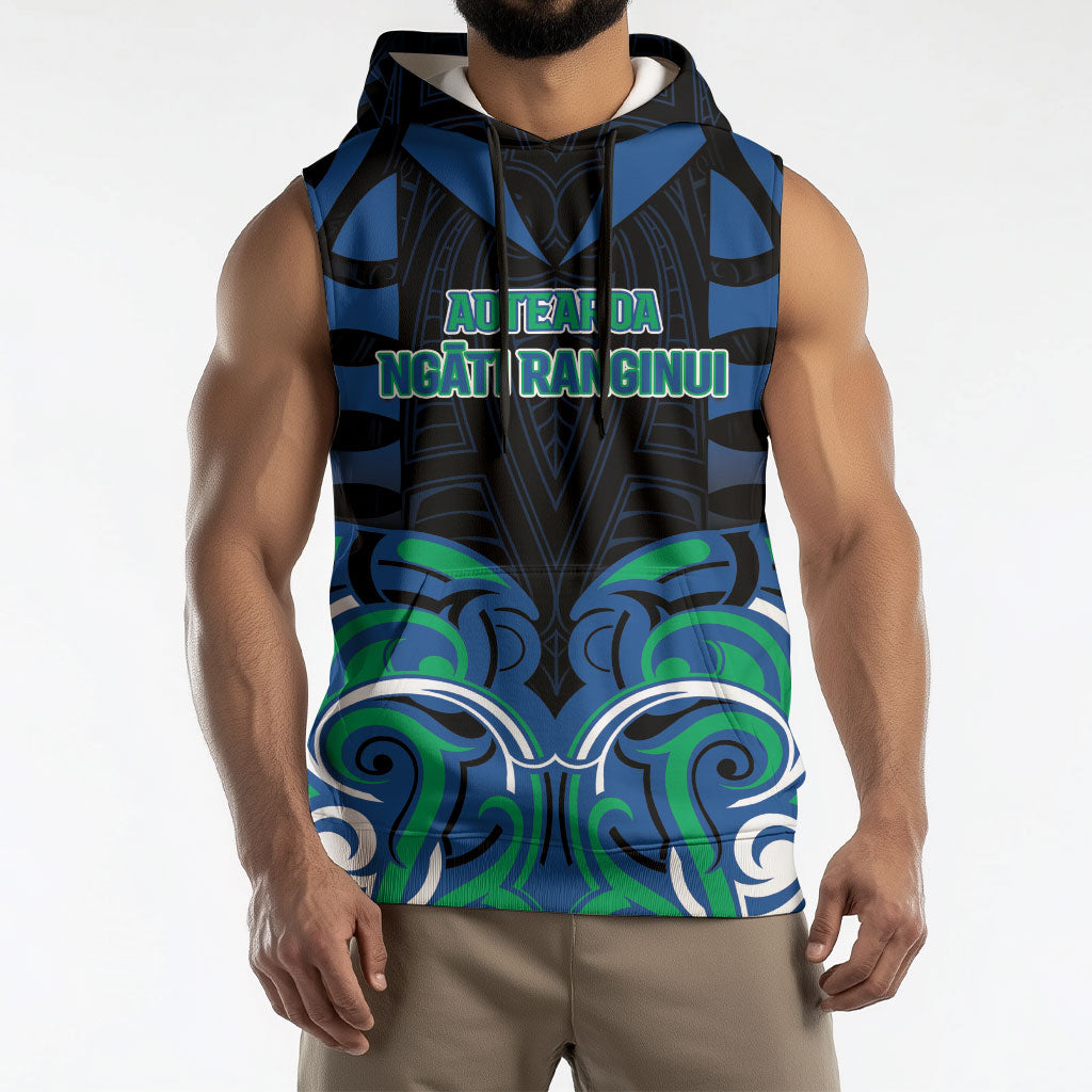 Custom Aotearoa Ngati Ranginui Sleeveless Hoodie New Zealand Traditional Maori Pattern DT05 - Polynesian Pride