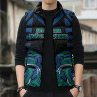 Custom Aotearoa Ngati Ranginui Sleeveless Puffer Jacket New Zealand Traditional Maori Pattern DT05 - Polynesian Pride