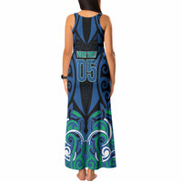 Custom Aotearoa Ngati Ranginui Tank Maxi Dress New Zealand Traditional Maori Pattern DT05 - Polynesian Pride