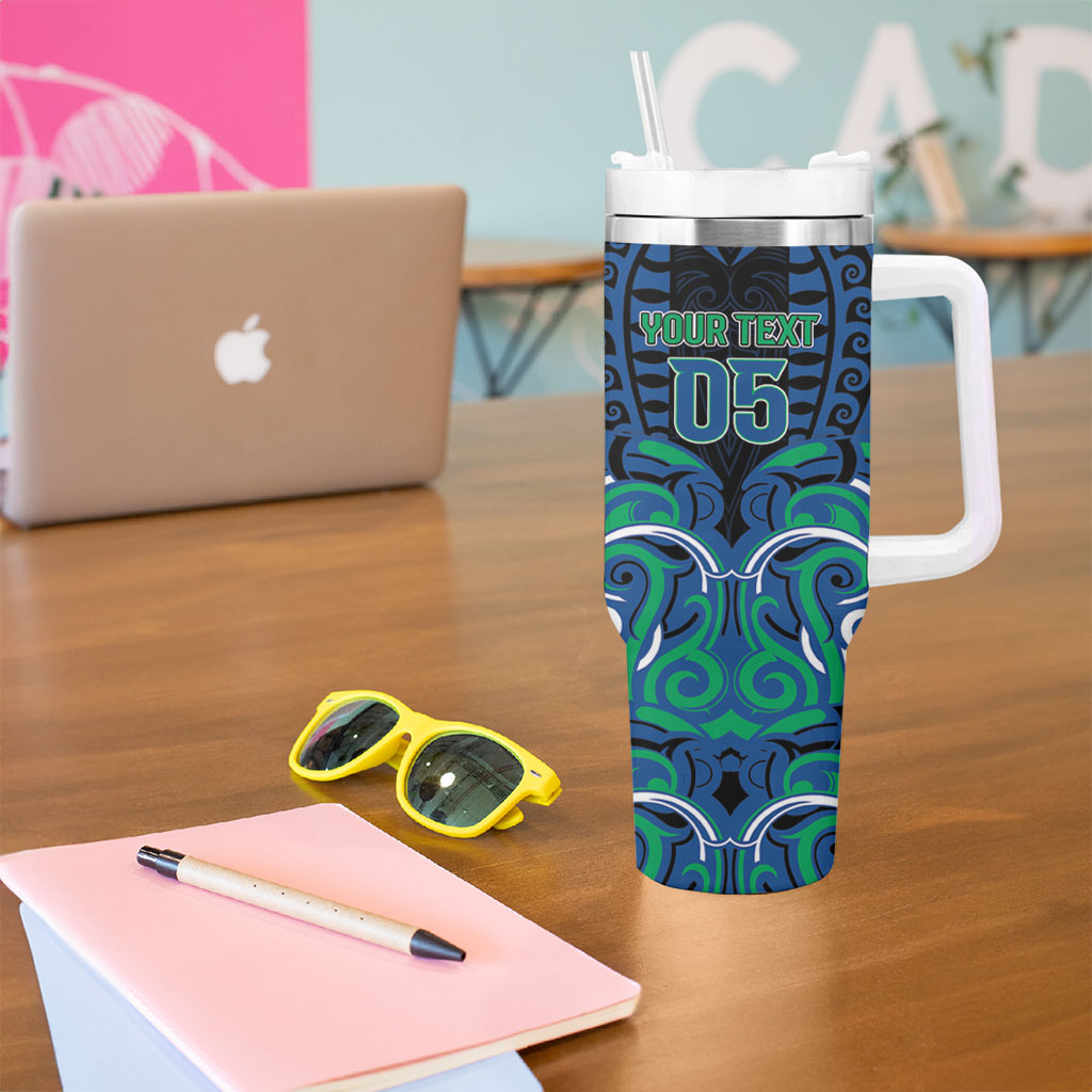 Custom Aotearoa Ngati Ranginui Tumbler With Handle New Zealand Traditional Maori Pattern DT05 - Polynesian Pride