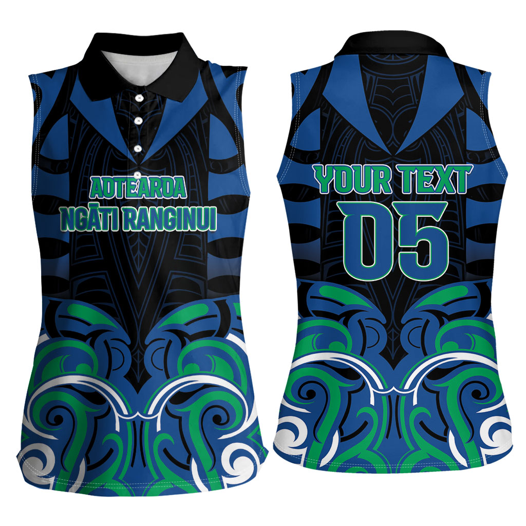 Custom Aotearoa Ngati Ranginui Women Sleeveless Polo Shirt New Zealand Traditional Maori Pattern DT05 - Polynesian Pride