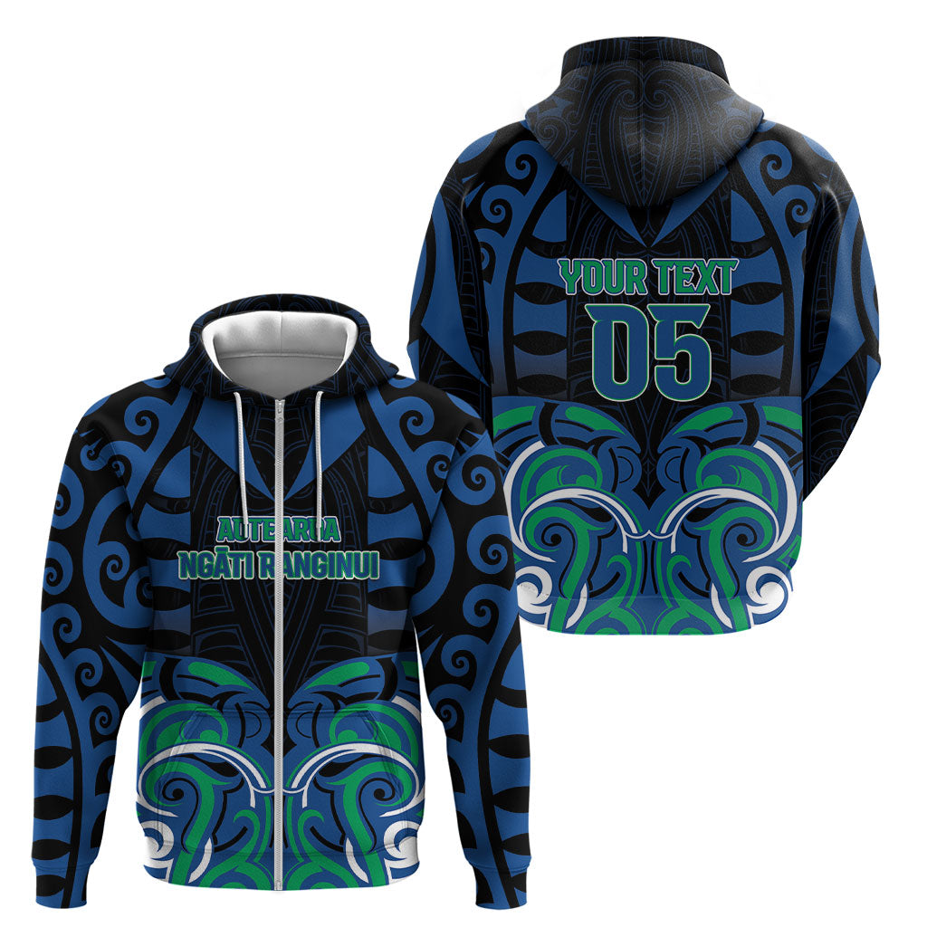Custom Aotearoa Ngati Ranginui Zip Hoodie New Zealand Traditional Maori Pattern DT05 - Polynesian Pride