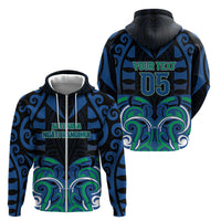 Custom Aotearoa Ngati Ranginui Zip Hoodie New Zealand Traditional Maori Pattern DT05 - Polynesian Pride