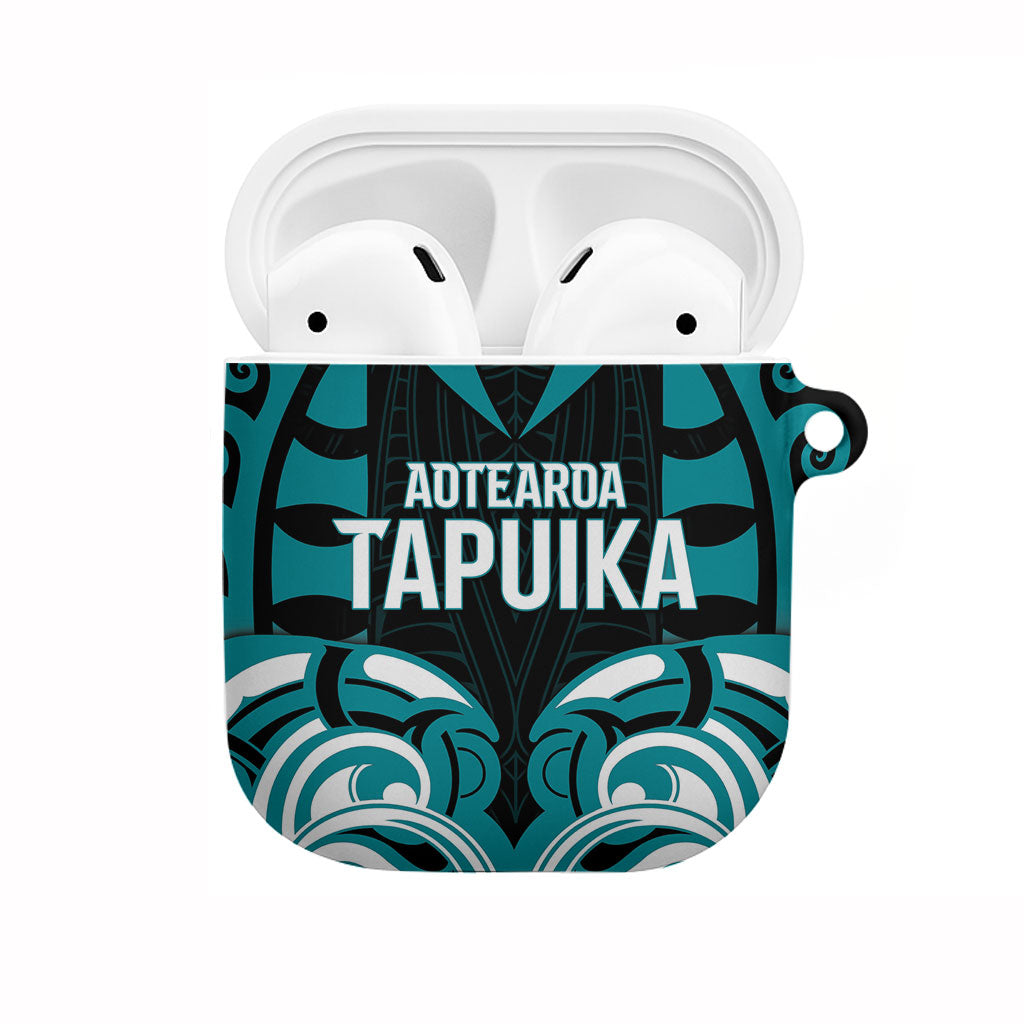 Aotearoa Tapuika AirPods Case New Zealand Traditional Maori Pattern DT05 Teal - Polynesian Pride