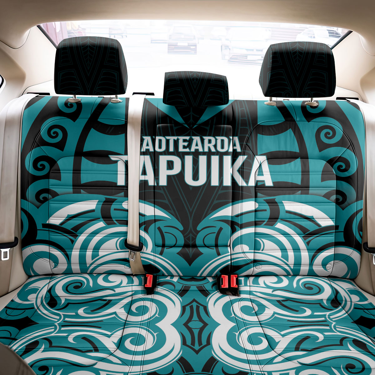 Aotearoa Tapuika Back Car Seat Cover New Zealand Traditional Maori Pattern DT05 - Polynesian Pride