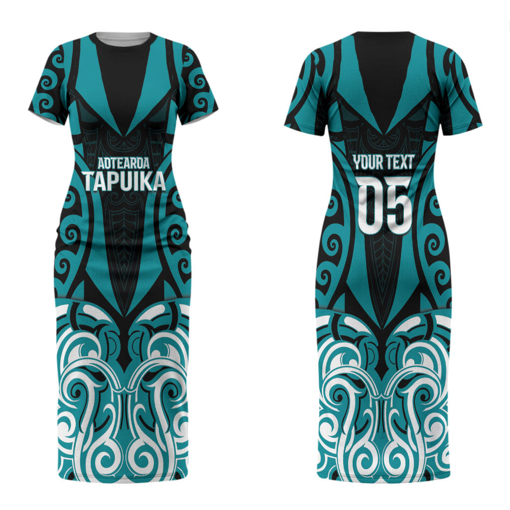 Custom Aotearoa Tapuika Couples Matching Short Sleeve Bodycon Dress and Hawaiian Shirt New Zealand Traditional Maori Pattern DT05 - Polynesian Pride