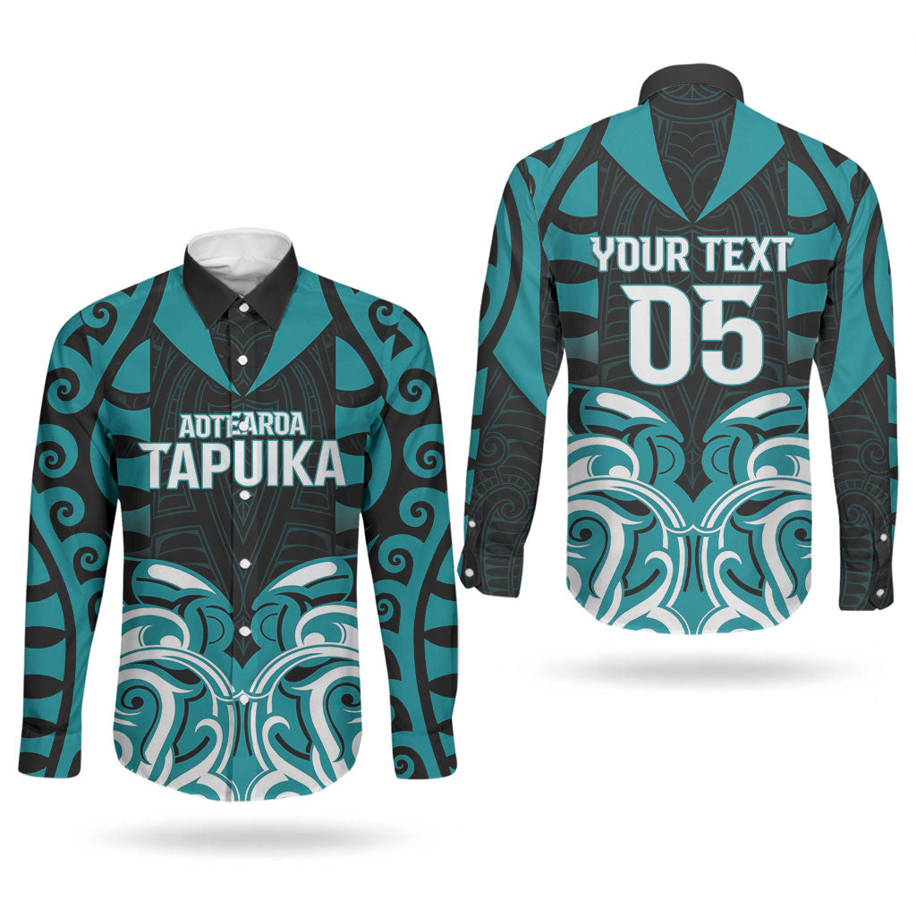 Custom Aotearoa Tapuika Couples Matching Short Sleeve Bodycon Dress and Long Sleeve Button Shirt New Zealand Traditional Maori Pattern DT05 - Polynesian Pride