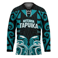 Custom Aotearoa Tapuika Hockey Jersey New Zealand Traditional Maori Pattern DT05 Unisex Teal - Polynesian Pride